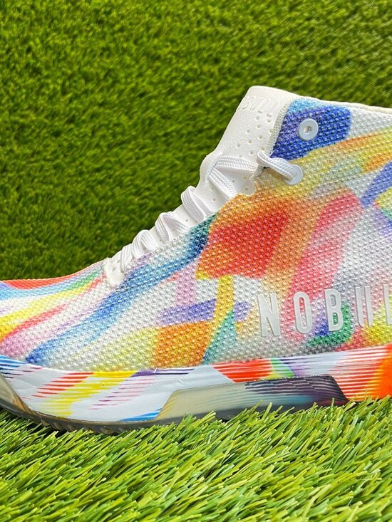 Nobull SF Trainer+ Pride Collection Womens Size 6 White Running Shoes Sneakers - Picture 3 of 10